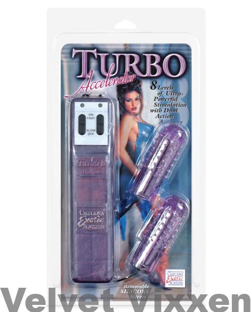 Pocket Exotics Turbo 8 Accelerator Double Bullets - Purple